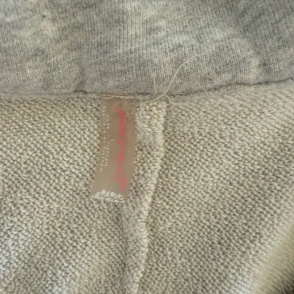Free People Movement Grey Collared Sweatshirt L Crossover Waist Athleisure Cozy - Picture 8 of 8